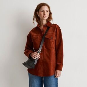 Madewell Stretch Twill Oversized Rust Jacket